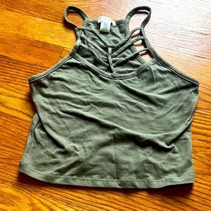 Green women’s crop top